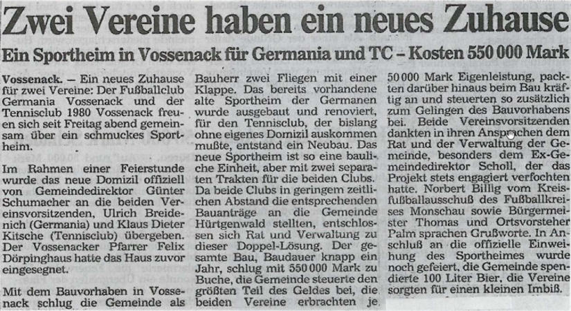 Rede zur Sportplatzeröffnung