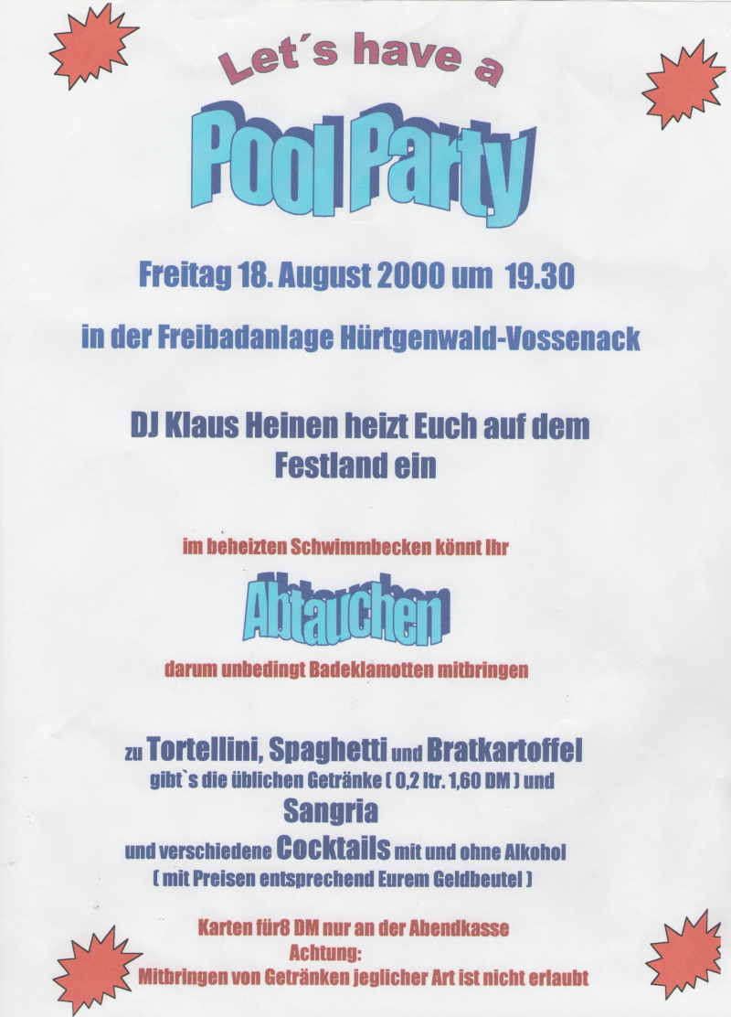 2000_Plakat_Pool_Party